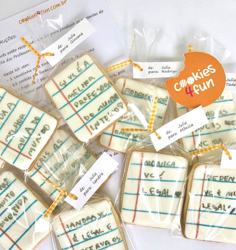 Biscoitos decorados Dia dos Professores