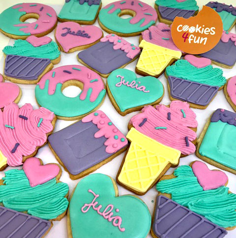 Biscoitos decorados festa Sorvete