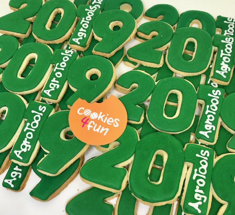 Biscoitos decorados brinde final de ano Agrotools