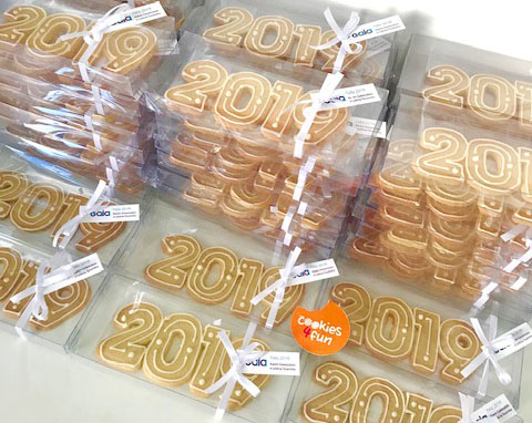 Biscoitos decorados brinde final de ano