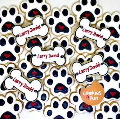Biscoitos decorados cachorro