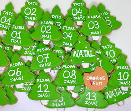 Biscoitos decorados Natal