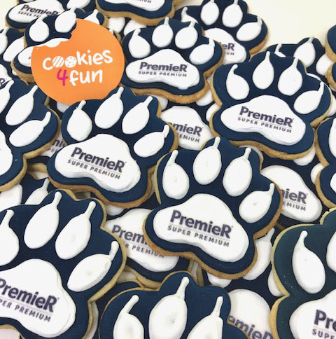 Biscoitos decorados brinde empresa Premier Pet