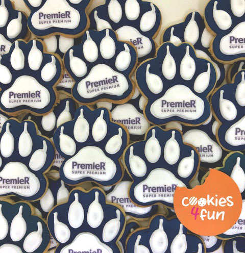 Biscoitos decorados brinde empresa Premier Pet