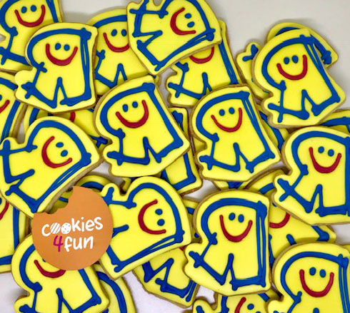 Biscoitos decorados brinde da Radicais Kids