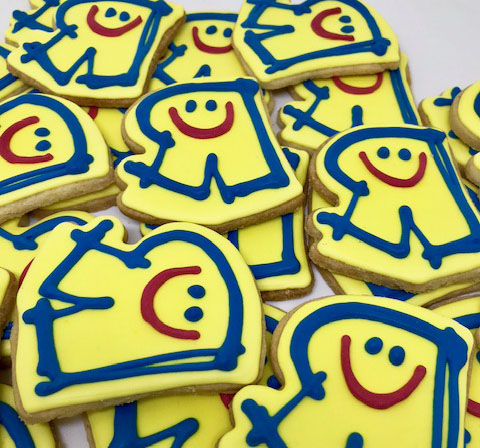 Biscoitos decorados brinde da Radicais Kids