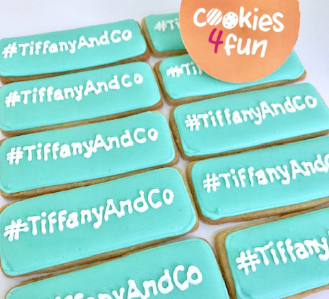 Biscoitos decorados brinde Tiffany