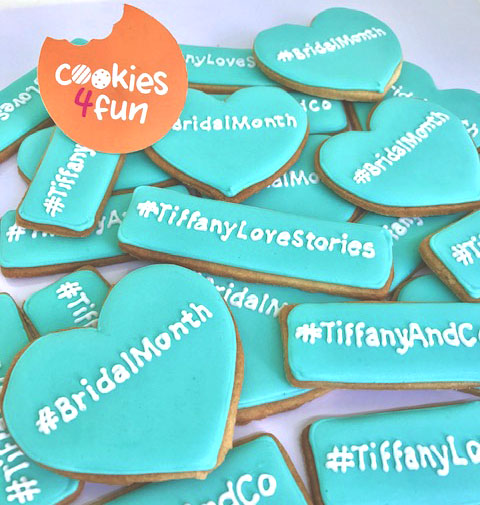 Biscoitos decorados brinde Tiffany