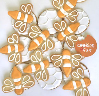 Biscoitos decorados abelhas
