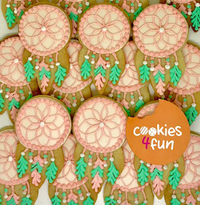 Biscoitos decorados festa Boho Chic