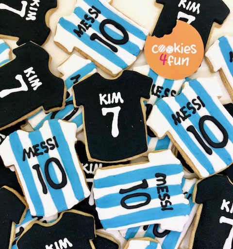 Biscoitos decorados futebol