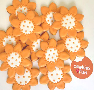 Biscoitos decorados girassol