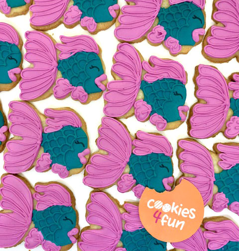 Biscoitos decorados fundo do mar