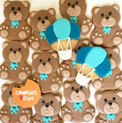 Biscoitos decorados ursinho + balão
