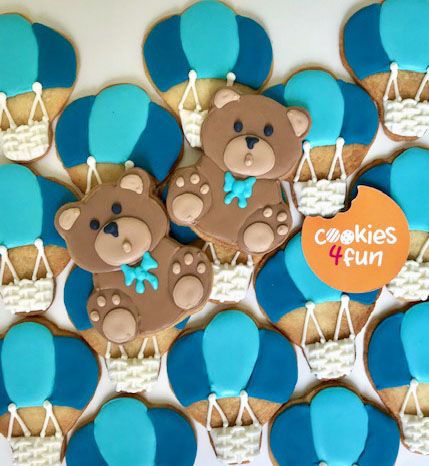 Biscoitos decorados ursinho + balão
