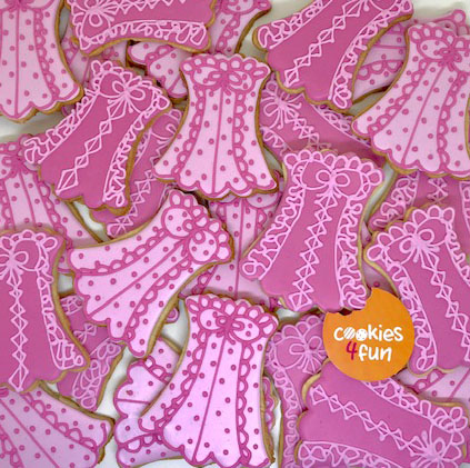 Biscoitos decorados chá de lingerie