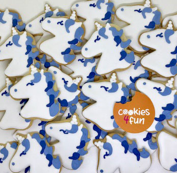 Biscoitos decorados unicórnio